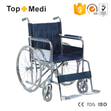 Cadeira de rodas de aço leve e barata para idosos